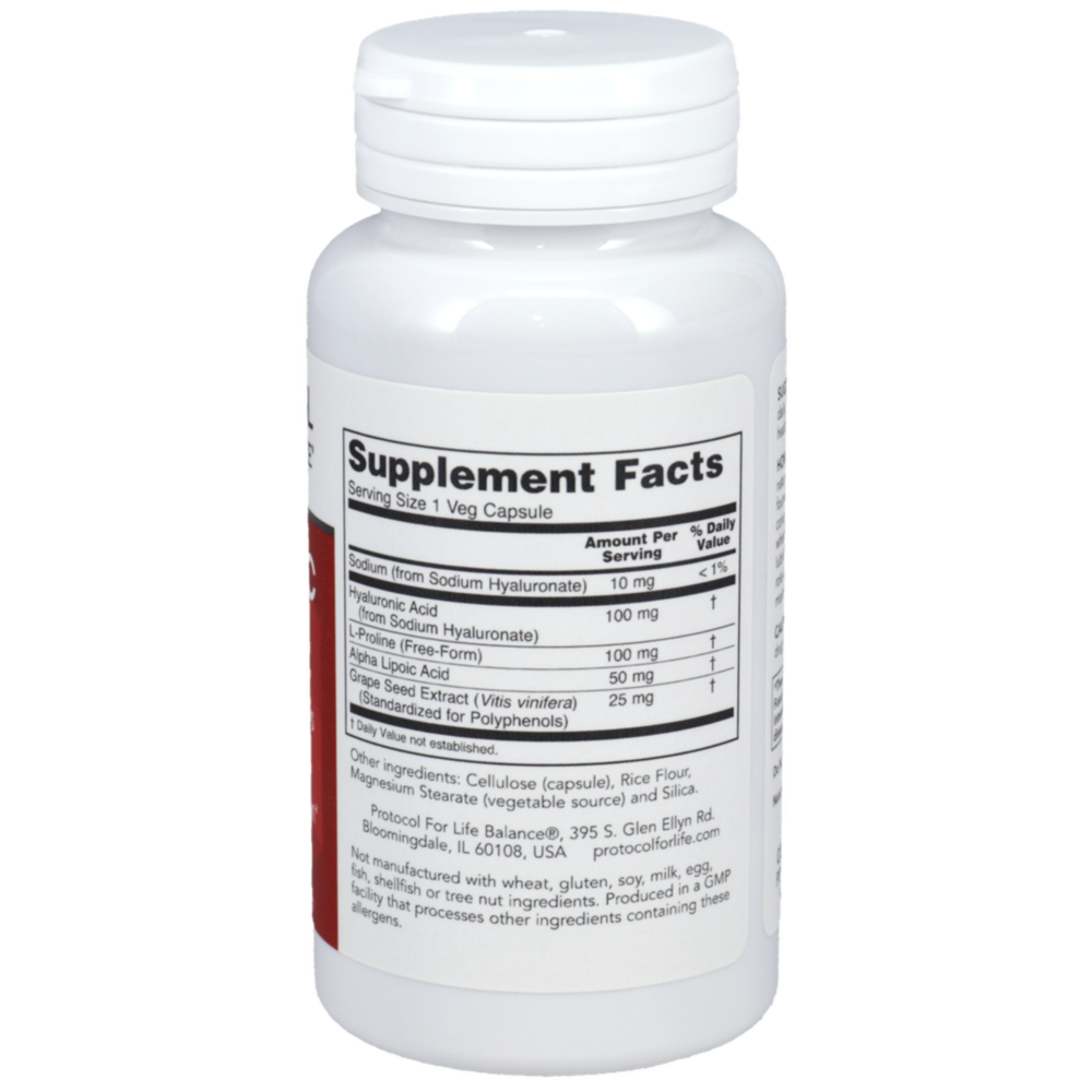 Product image for Hyaluronic Acid 100mg with Co-factors.