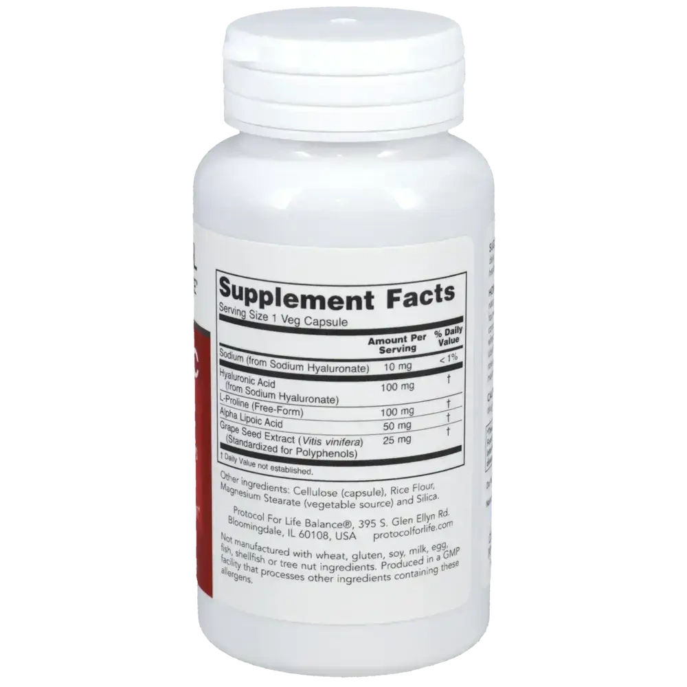 Product image for Hyaluronic Acid 100mg with Co-factors.