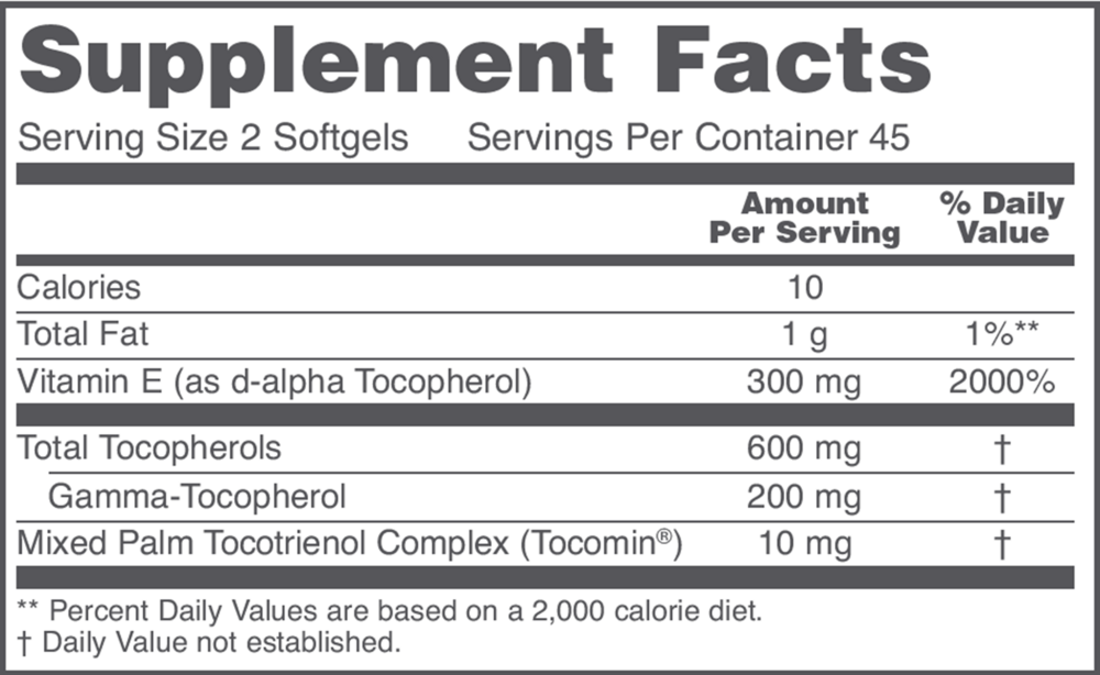 Product image for Gamma E Toco Complex.