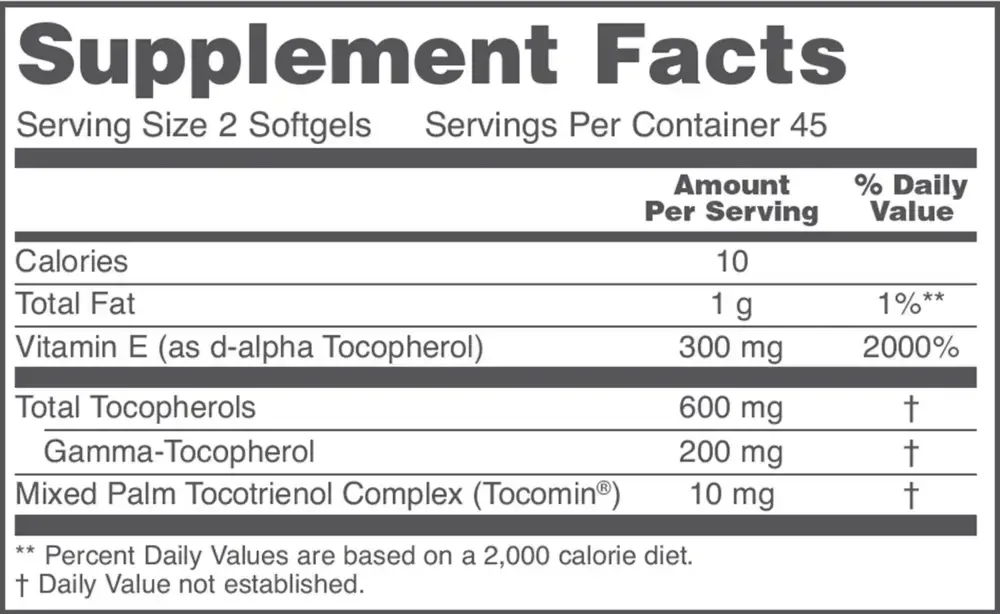 Product image for Gamma E Toco Complex.