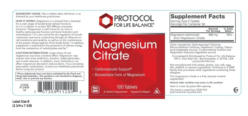 Product image for Magnesium Citrate Tablets.