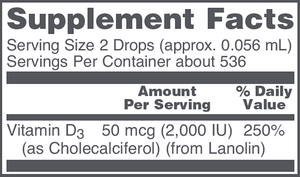 Product image for Vitamin D3 2,000IU.