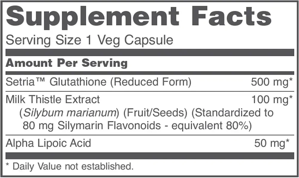 Product image for Glutathione 500mg.