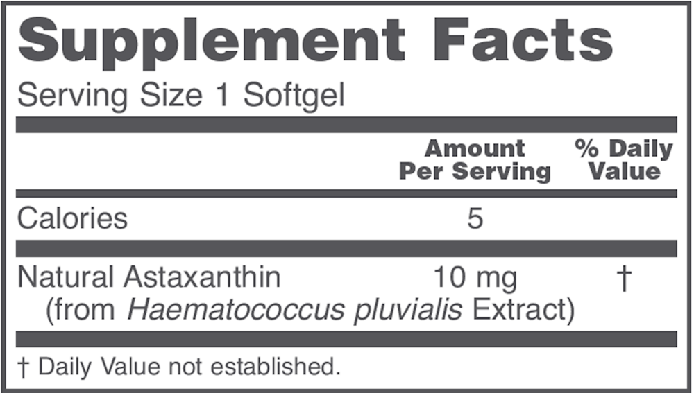 Product image for Astaxanthin 10mg.