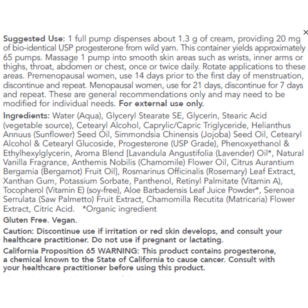 Product image for Progesterone Cream w/Lavender.