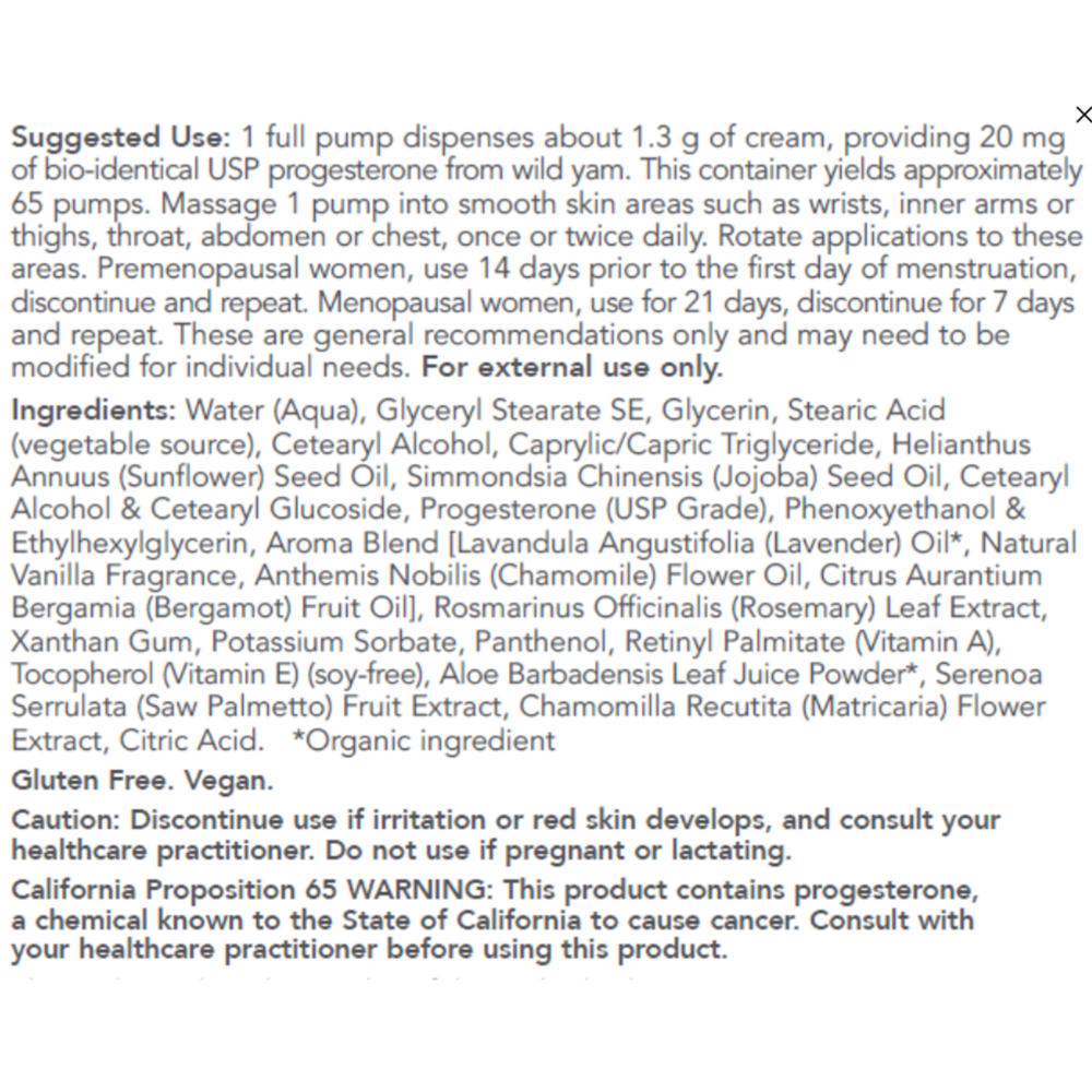 Product image for Progesterone Cream w/Lavender.
