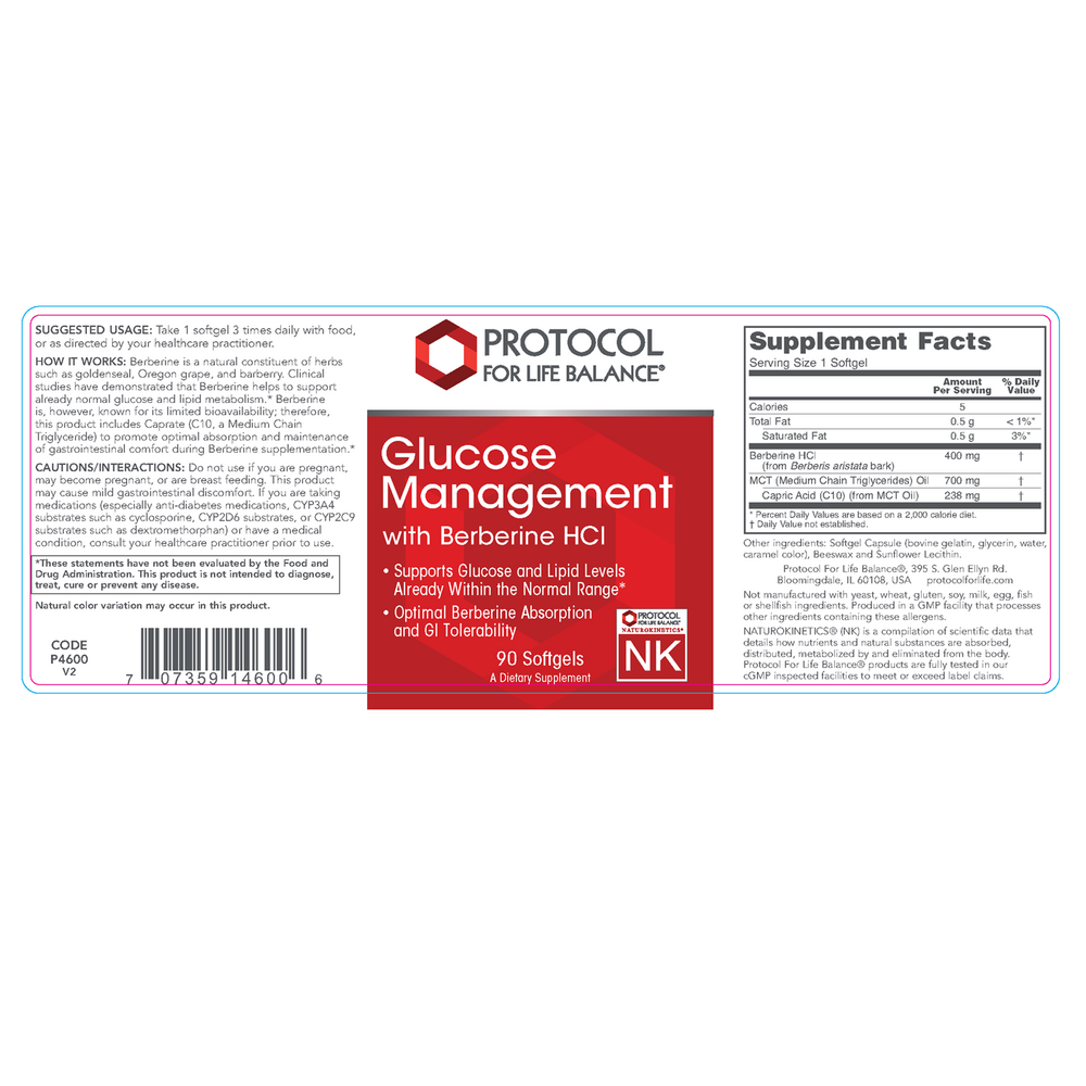 Product image for Glucose Management w/ Berberine HCL.