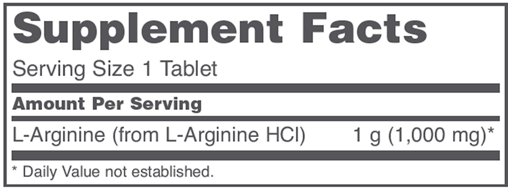 Product image for Arginine 1000mg.