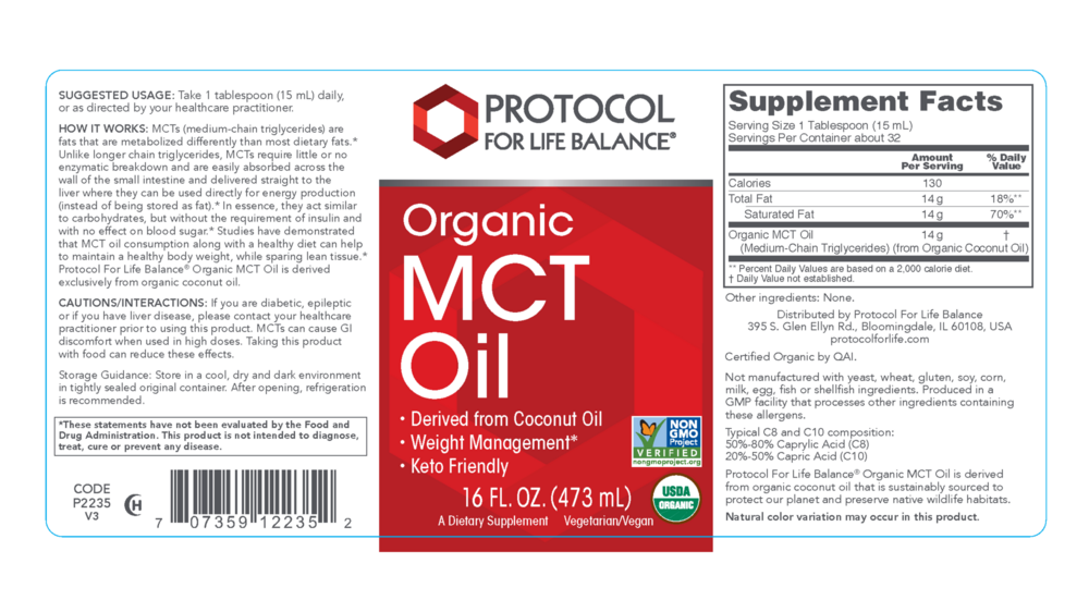 Product image for Organic MCT Oil.