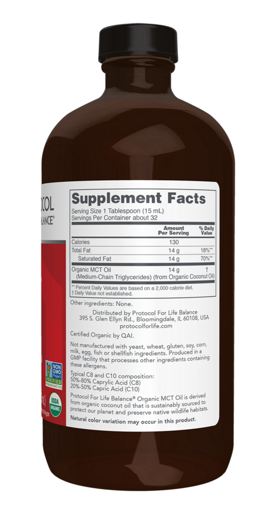 Product image for Organic MCT Oil.