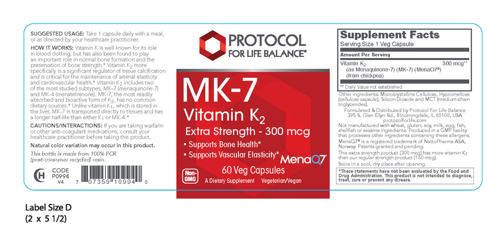 Product image for Vitamin K2 (MK-7) 300 mcg.