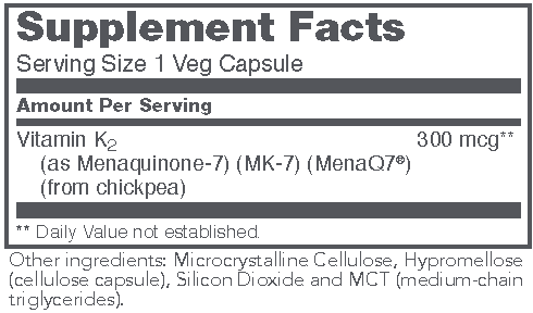 Product image for Vitamin K2 (MK-7) 300 mcg.