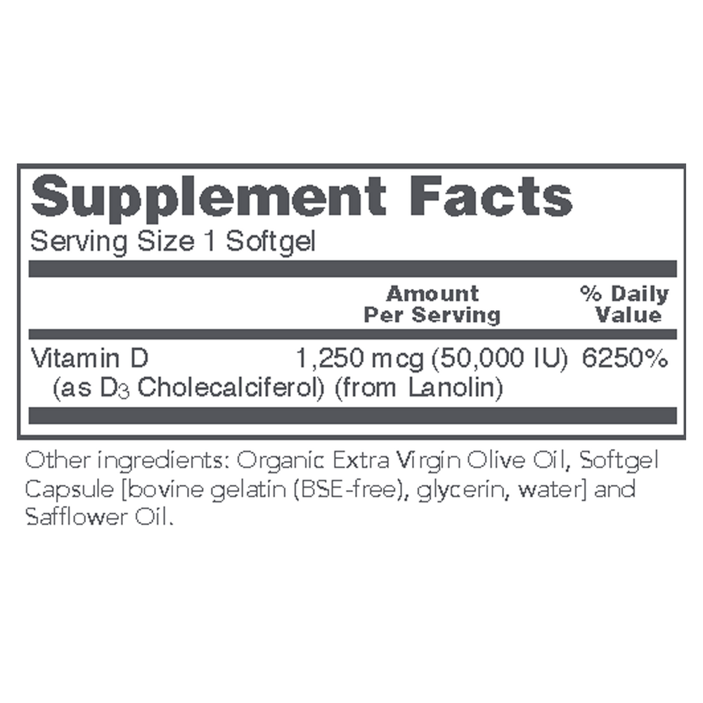 Product image for Vitamin D3 50,000 IU.