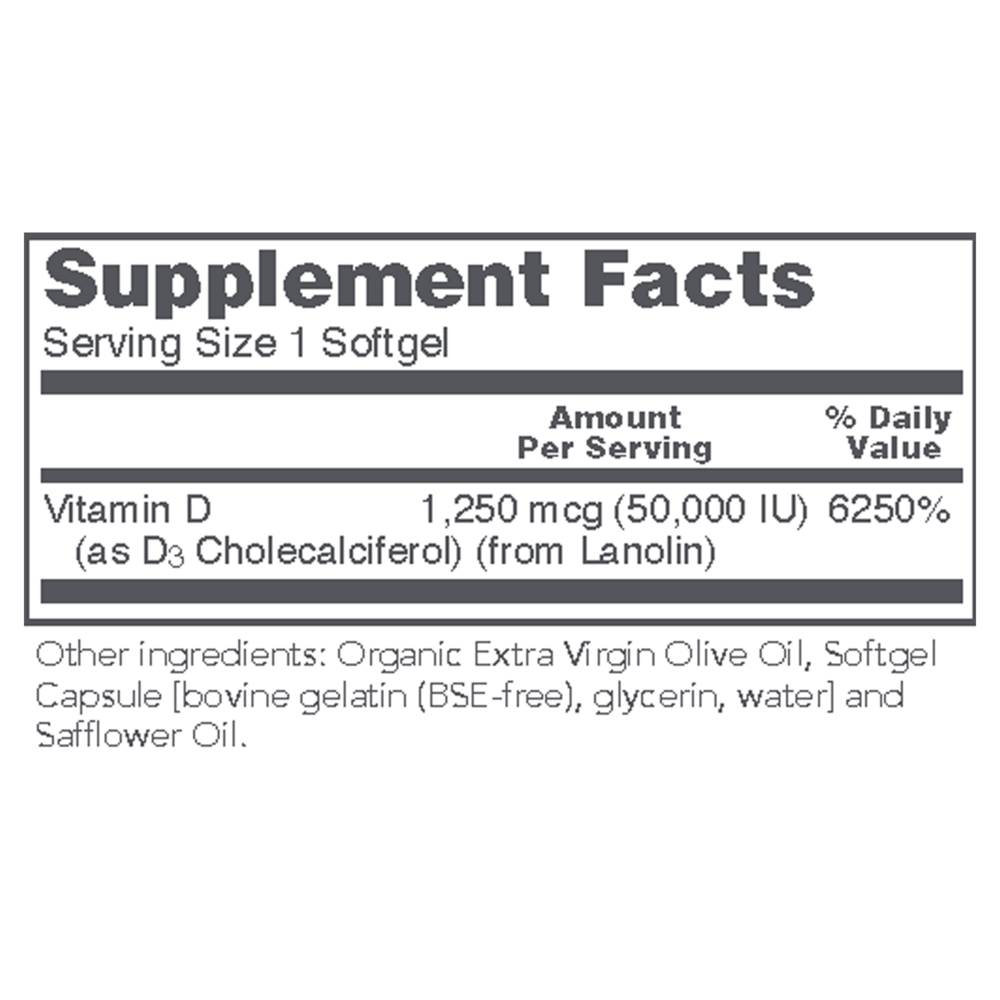 Product image for Vitamin D3 50,000 IU.