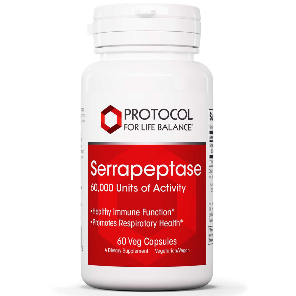 Product image for Serrapeptase 60,000 Units of Activity.