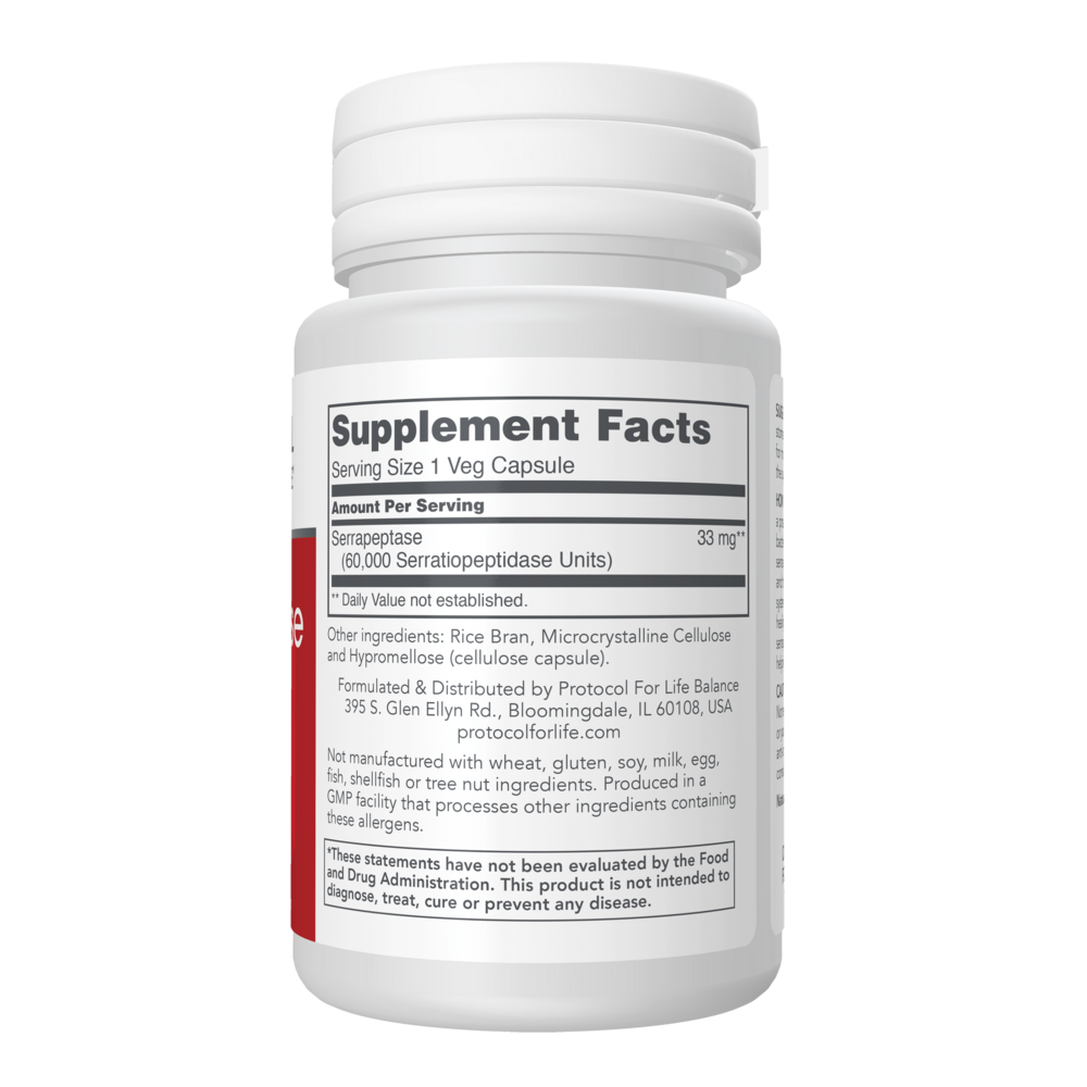 Product image for Serrapeptase 60,000 Units of Activity.