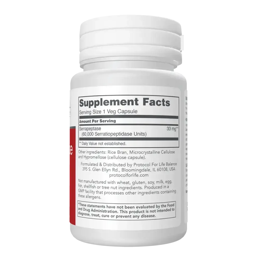 Product image for Serrapeptase 60,000 Units of Activity.