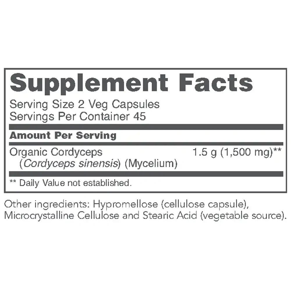 Product image for Organic Cordyceps.