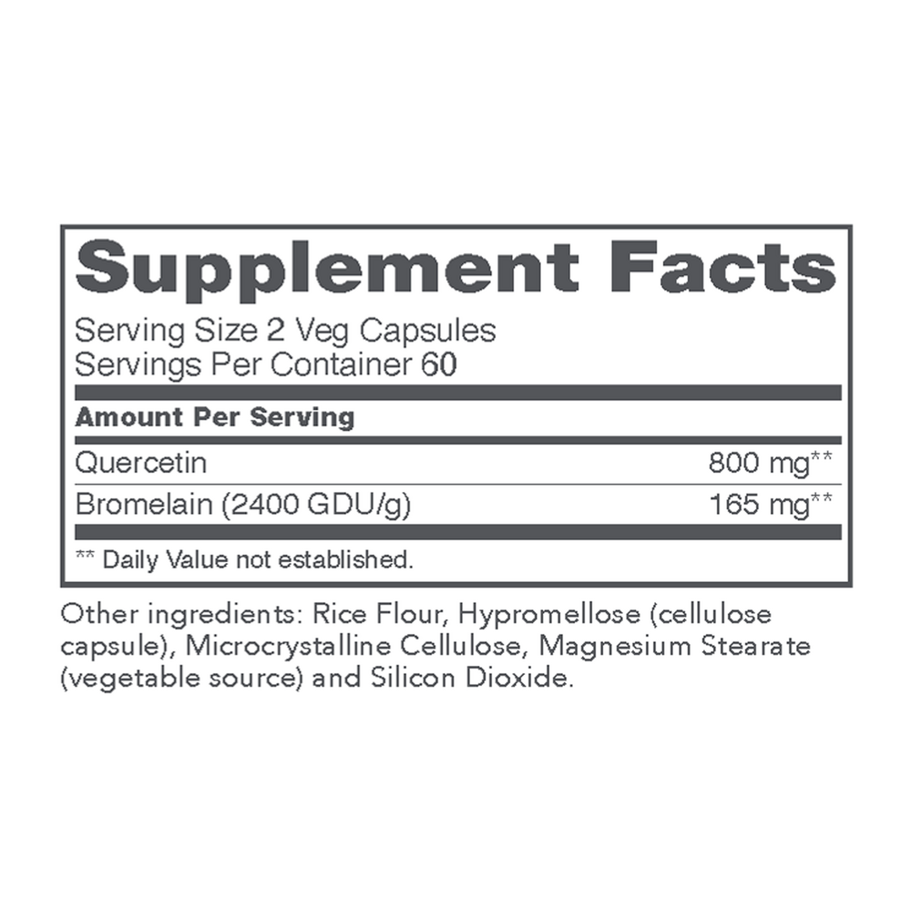 Product image for Quercetin with Bromelain.