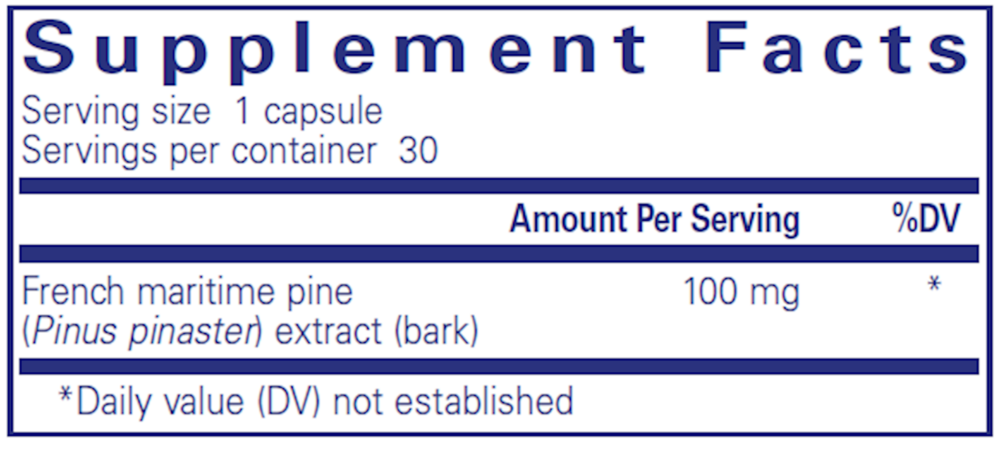 Product image for Pycnogenol 100mg.