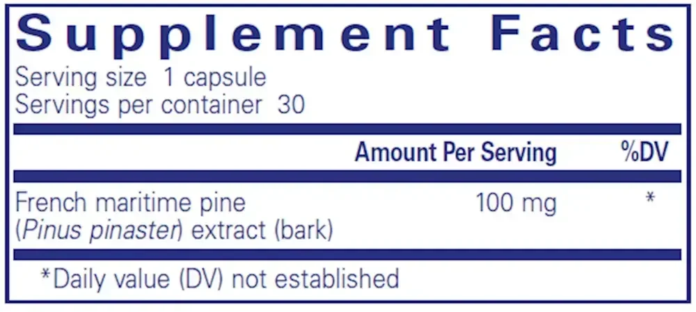 Product image for Pycnogenol 100mg.