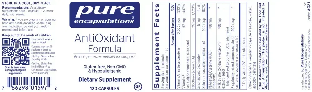 Product image for Antioxidant Formula.