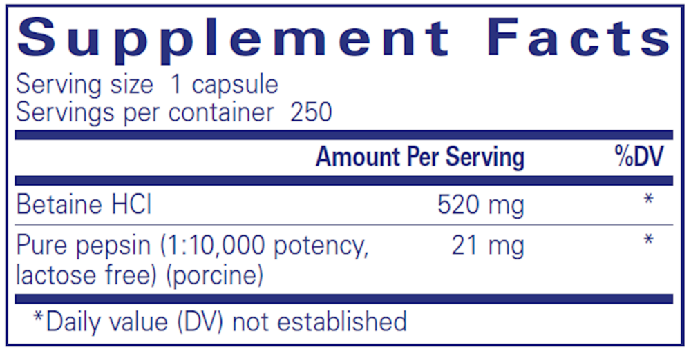 Product image for Betaine Hcl Pepsin.