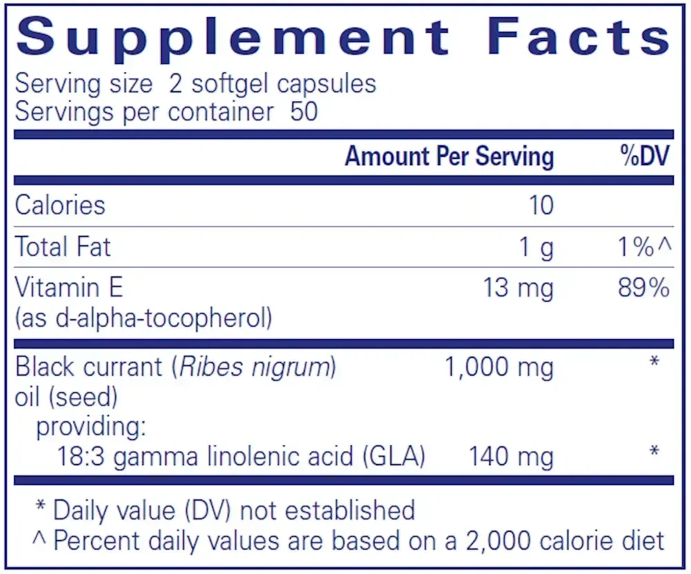 Product image for Black Currant Seed Oil.