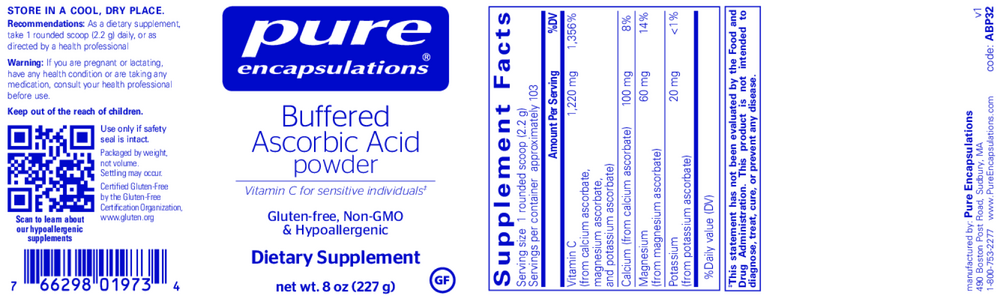 Product image for Buffered Ascorbic Acid powder.