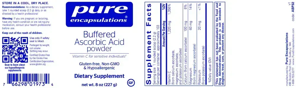 Product image for Buffered Ascorbic Acid powder.