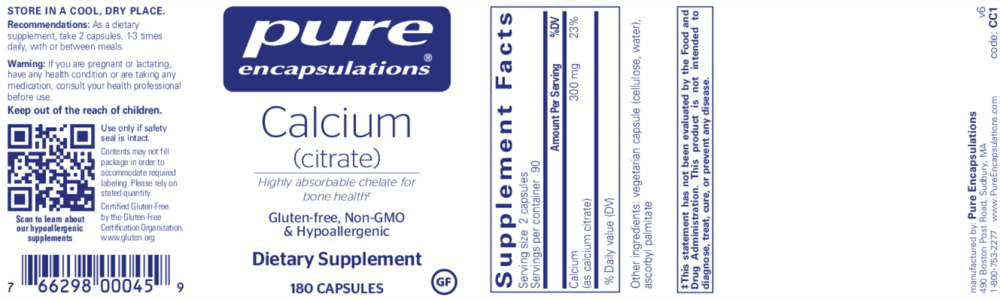 Product image for Calcium (Citrate).