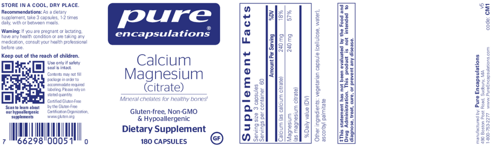 Product image for Calcium Magnesium (Citrate).