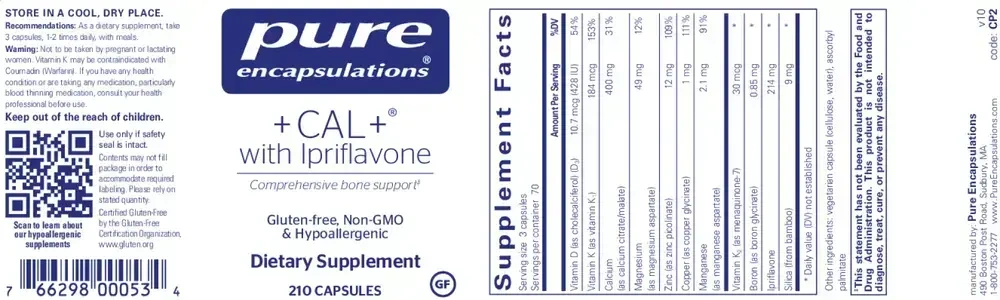 Product image for +CAL+ With Ipriflavone.