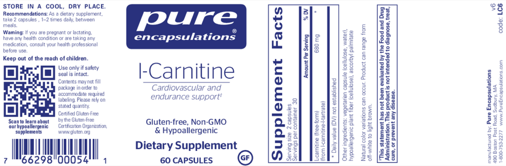 Product image for L-Carnitine, 680 mg.