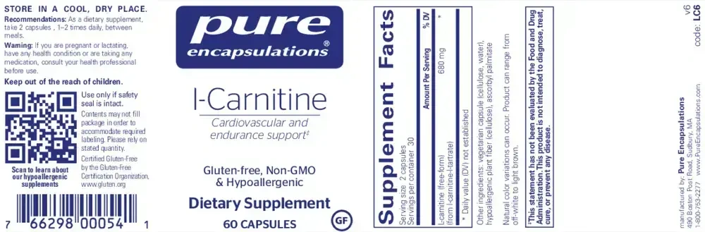 Product image for L-Carnitine, 680 mg.