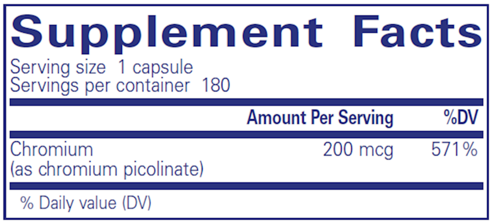 Product image for Chromium (Picolinate) 200mcg.