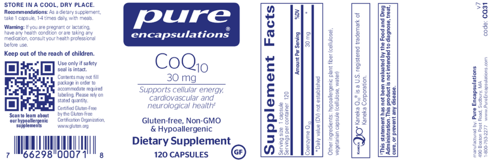 Product image for CoQ10 30mg.