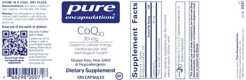 Product image for CoQ10 30mg.