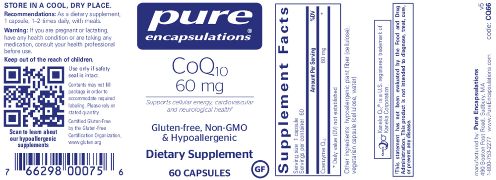 Product image for CoQ10 60mg.