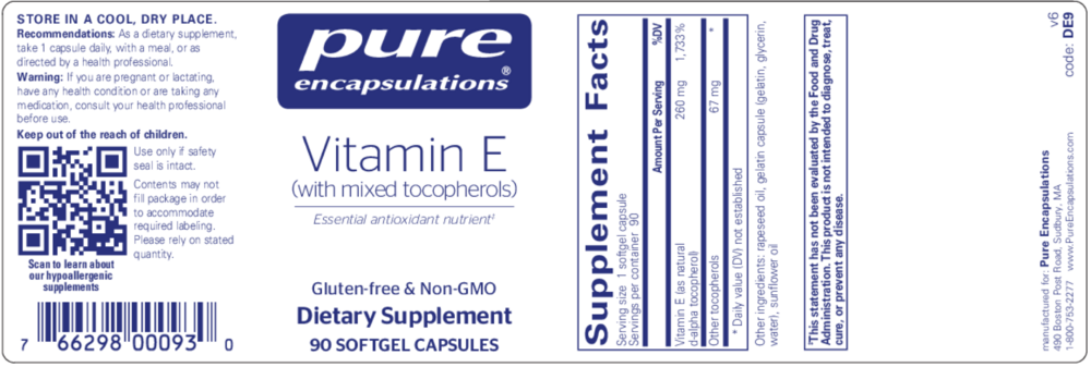 Product image for Vitamin E.