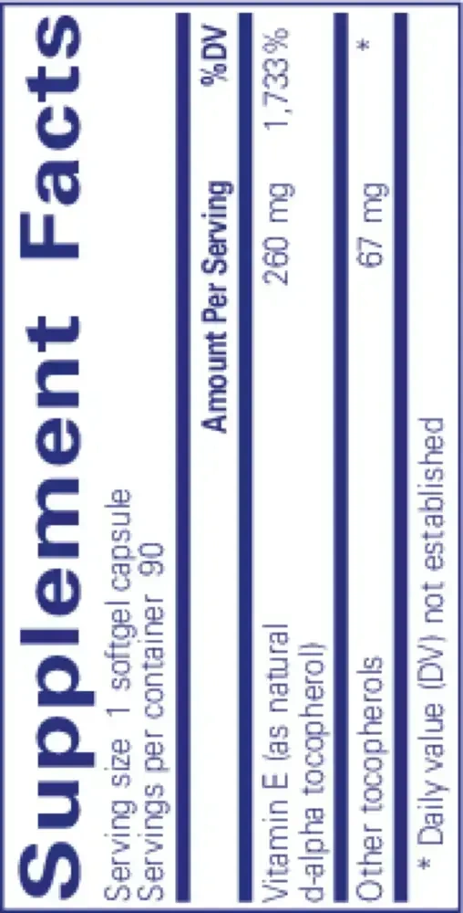 Product image for Vitamin E.