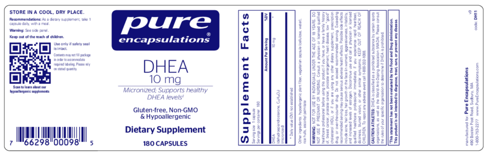 Product image for DHEA 10mg.