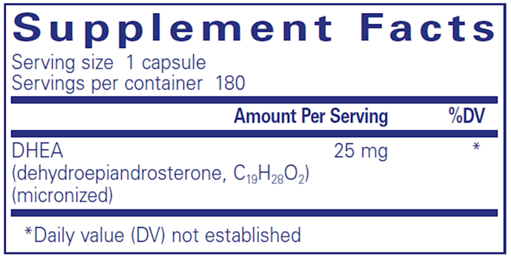 Product image for DHEA 25mg.