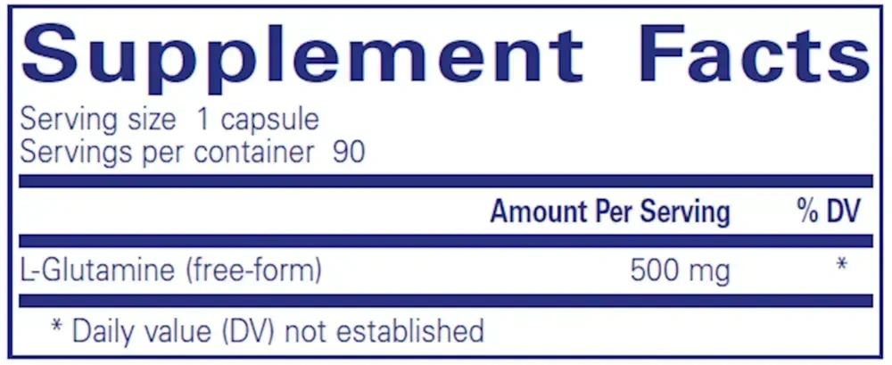 Product image for L-Glutamine 500mg.