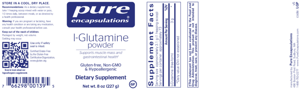 Product image for L-Glutamine Powder.