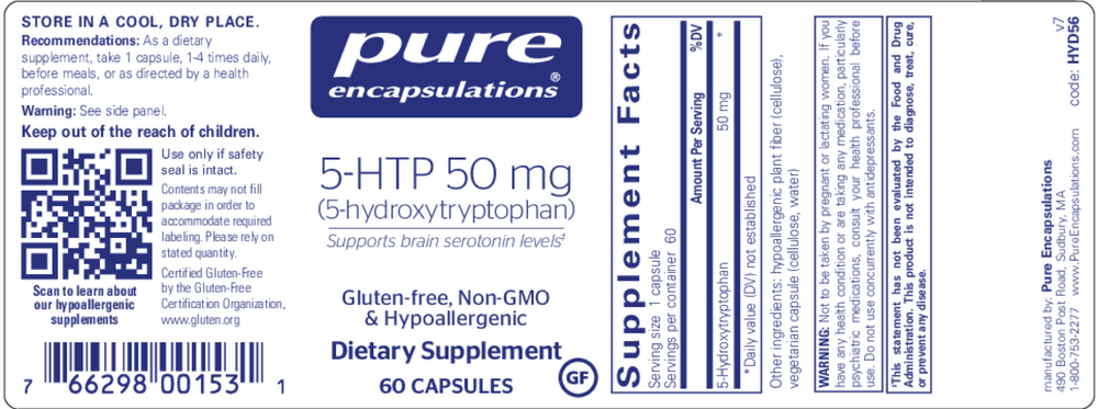 Product image for 5-HTP 50mg.