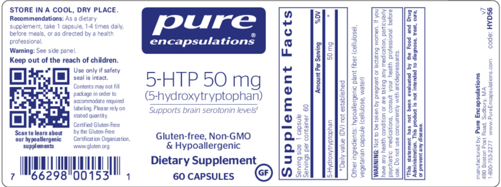 Product image for 5-HTP 50mg.