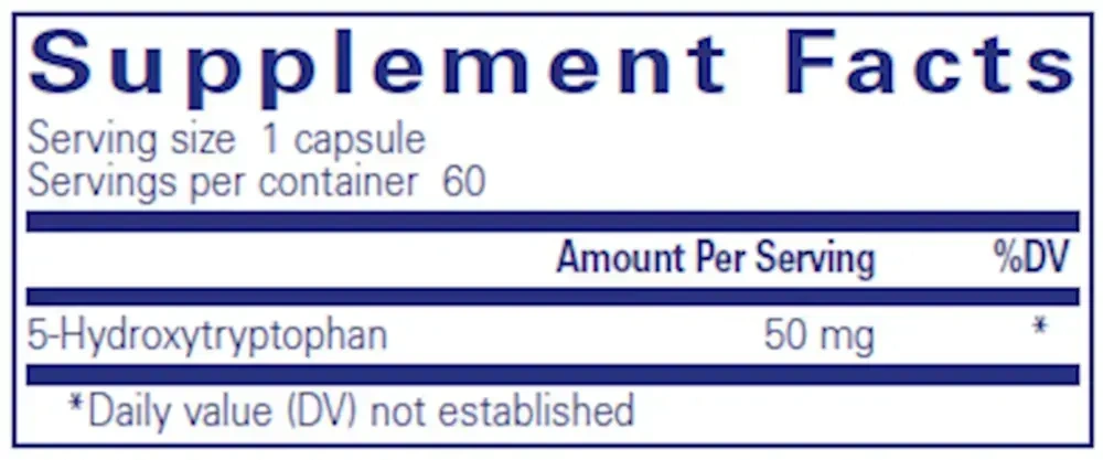Product image for 5-HTP 50mg.