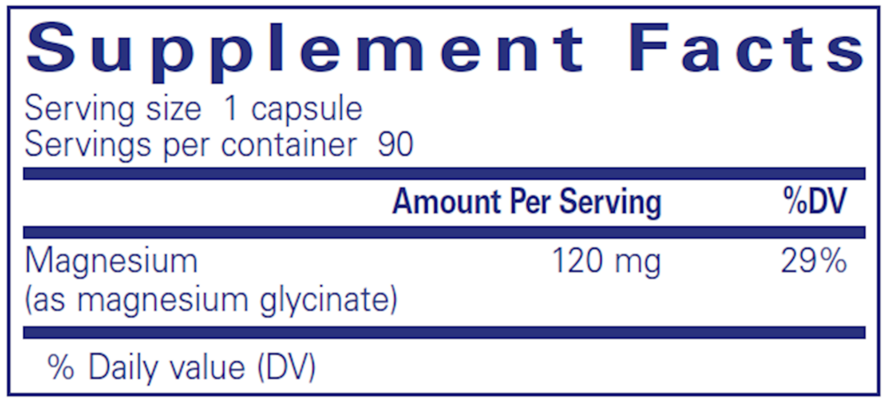Product image for Magnesium Glycinate, 120 mg.