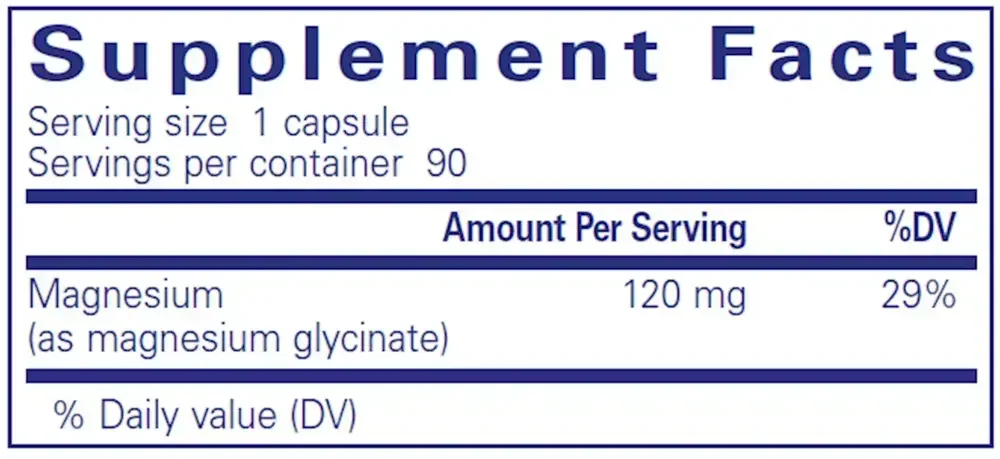 Product image for Magnesium Glycinate, 120 mg.
